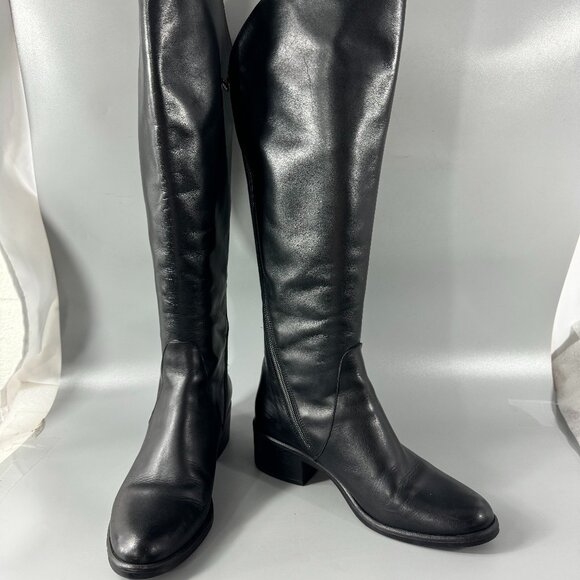 Emanuele Crasto Riding Black Leather Boots, Size 40 - Picture 1 of 10